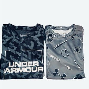 (2) Boys Under Armour Short Sleeve Tees